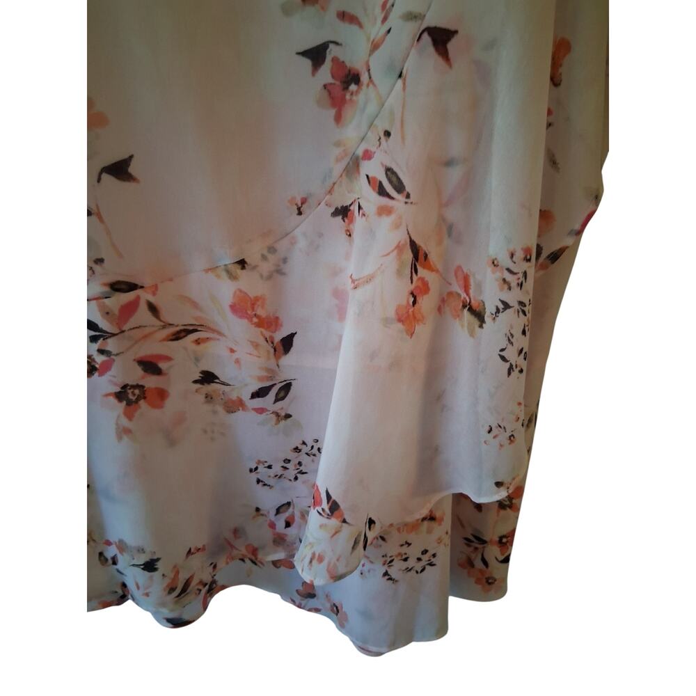 Calvin Klein Blush Pink Floral Midi Skirt Cottagecore Prairie Vintage 90s - Picture 3 of 6